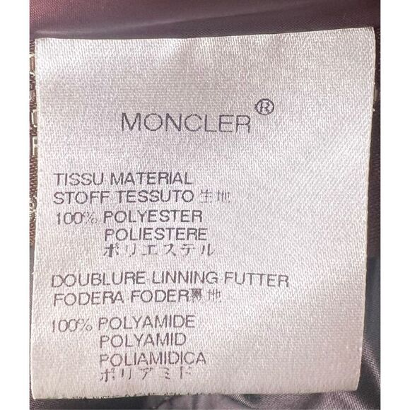 Moncler Deep Plum Puffer Jacket Size 4 Excellent Condition - Picture 8 of 8